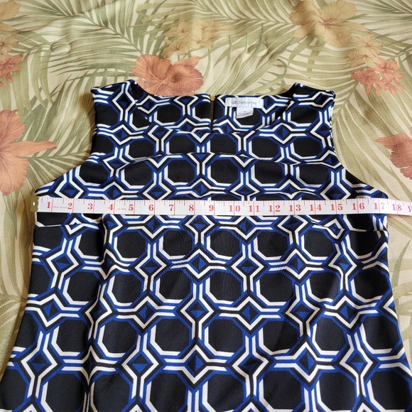 Liz Claiborne Geometric Print Sheath Dress Blue 10 - Picture 11 of 15